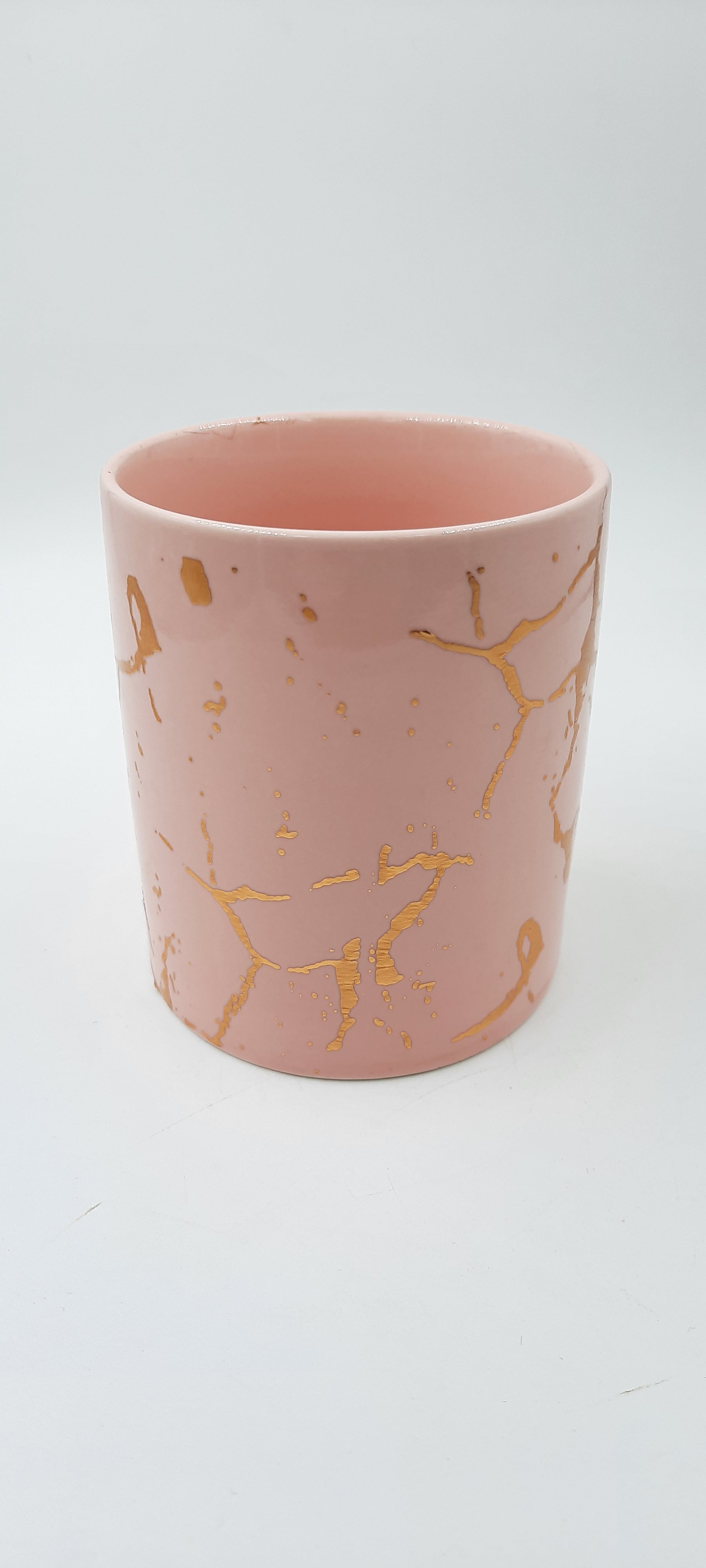 Macetero cerámica con dorado